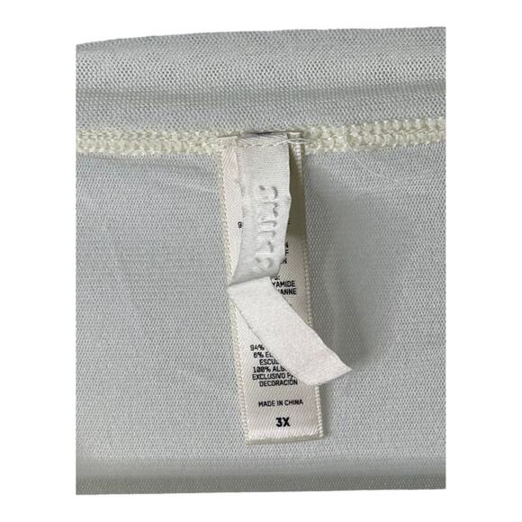 NWOT SKIMS Essential Sheer Sleeveless Bodysuit Ivory Size 3X - Picture 5 of 6